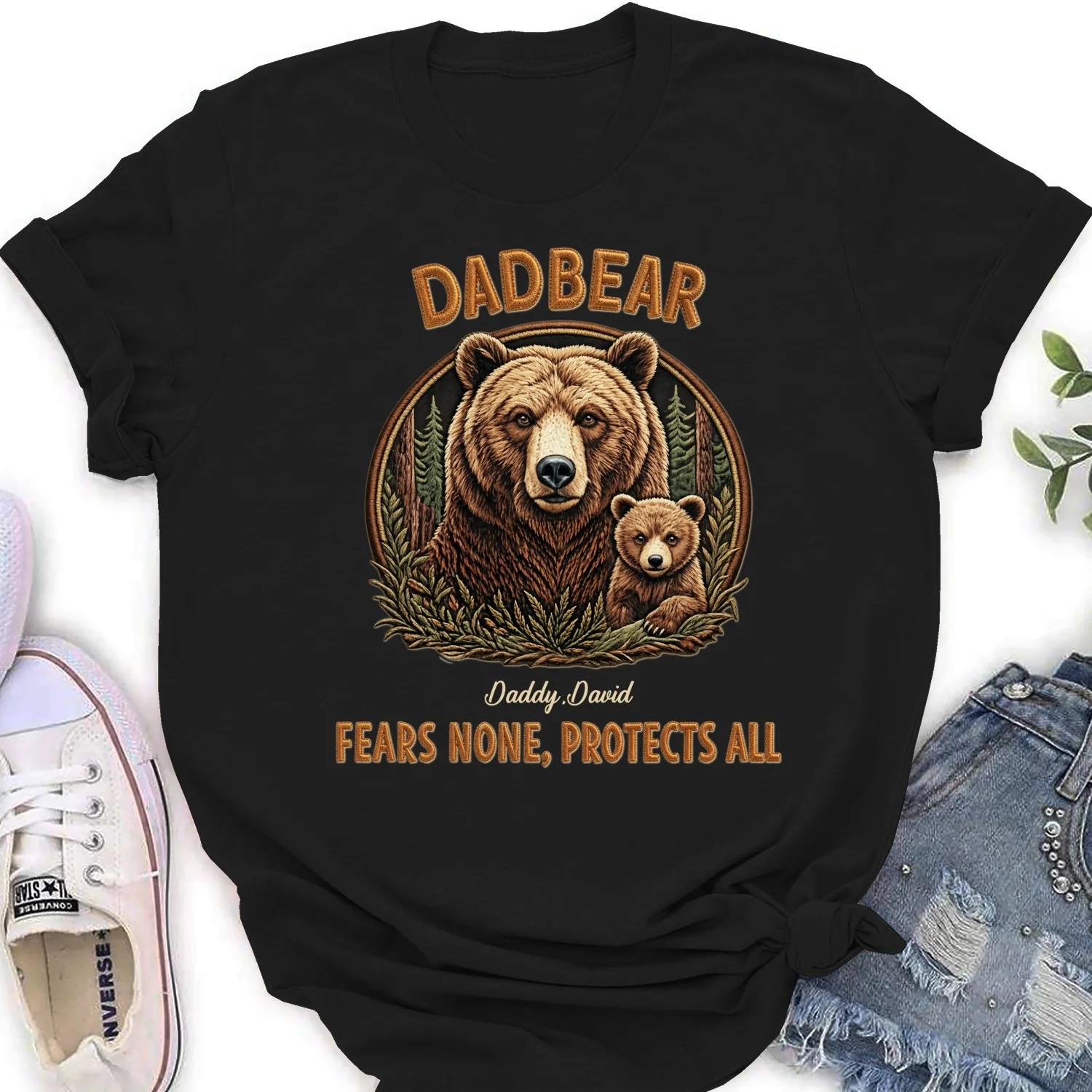 Protected By Papa Bear - Personalized Custom Shirt - Image 17