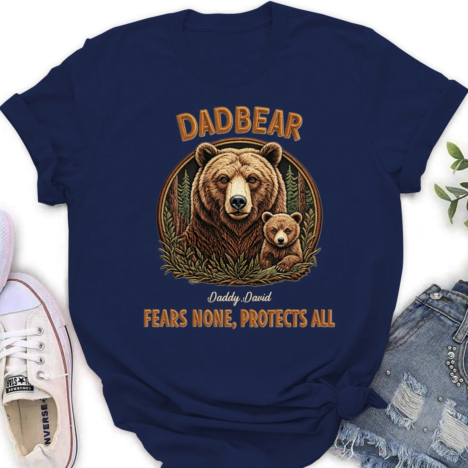 Protected By Papa Bear - Personalized Custom Shirt - Image 19
