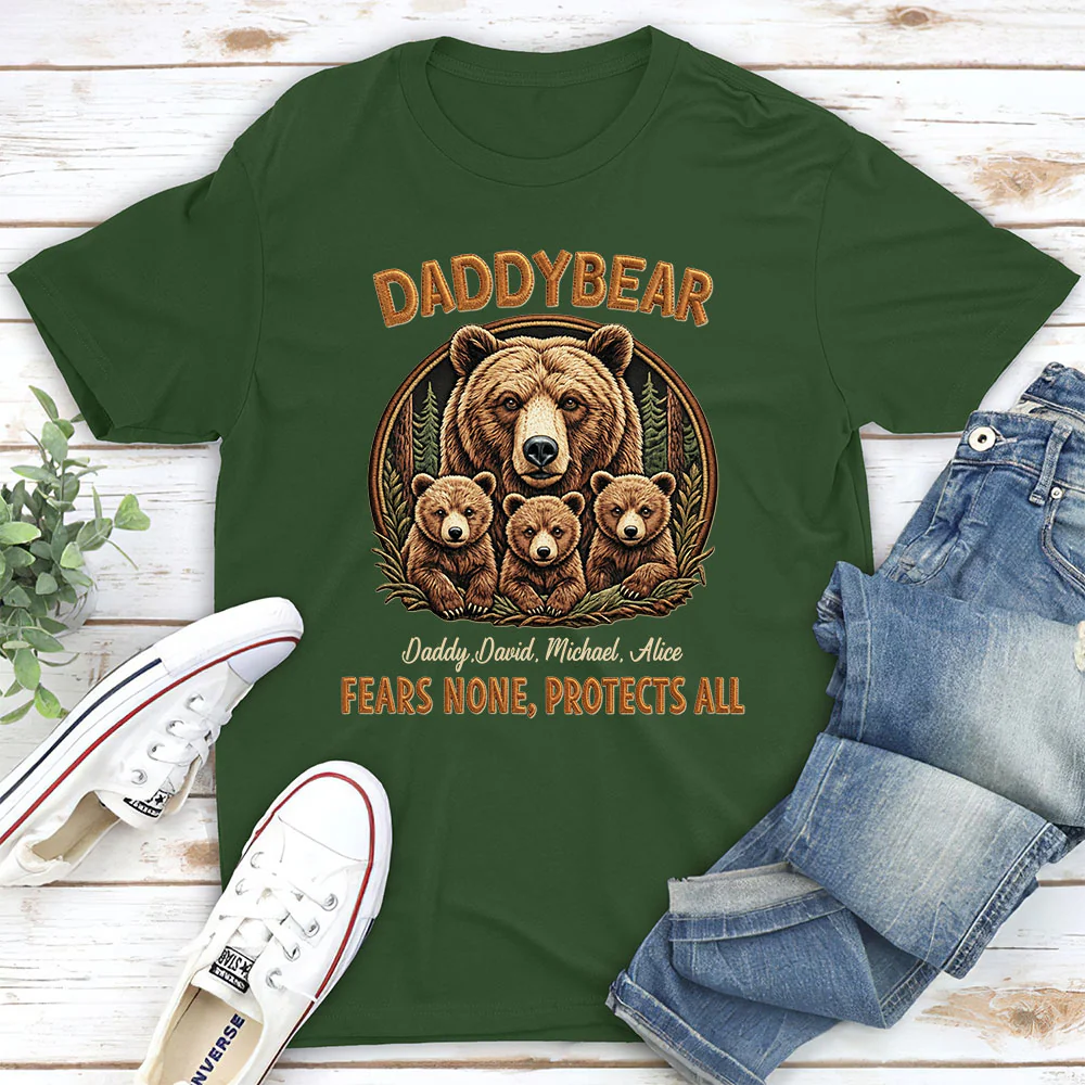 Protected By Papa Bear - Personalized Custom Shirt - Image 2
