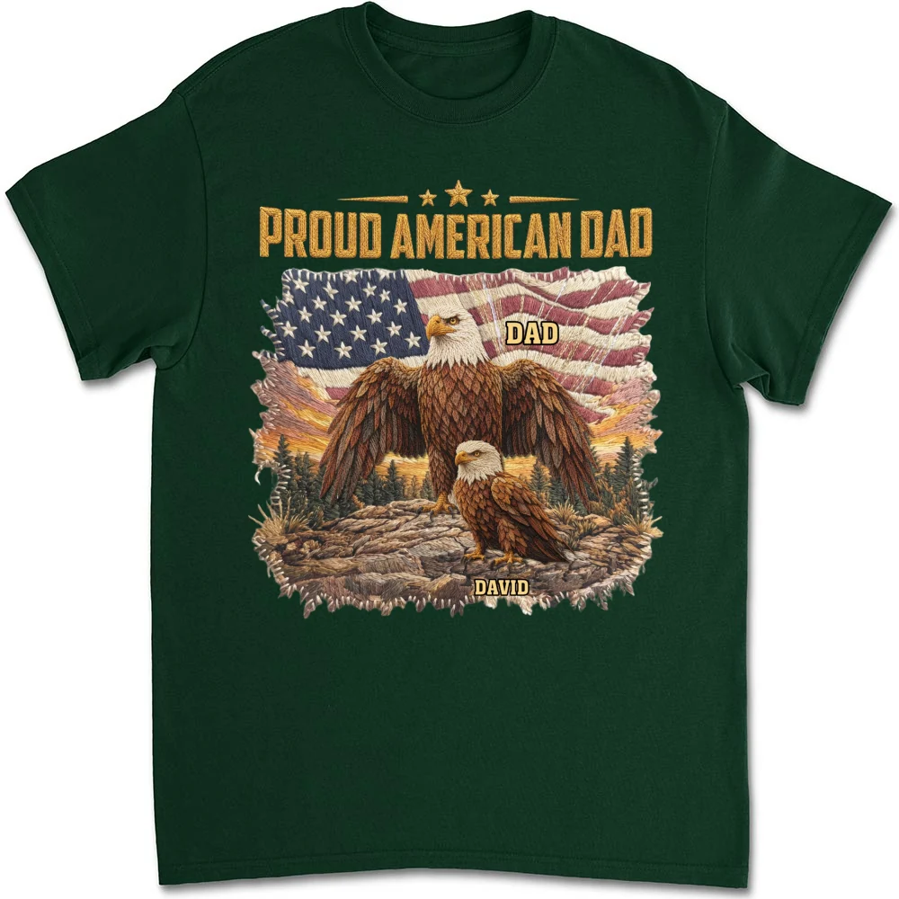 Proud Eagle Dad - Personalized Custom Shirt - Image 10