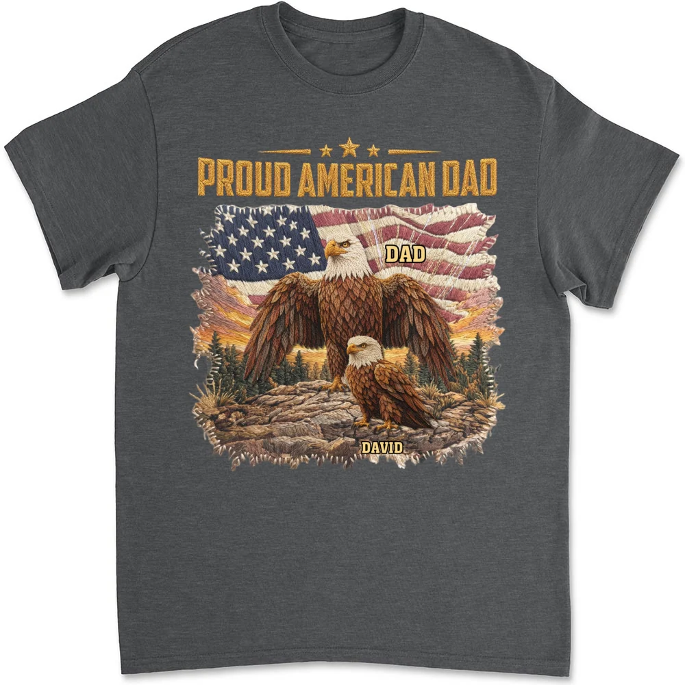 Proud Eagle Dad - Personalized Custom Shirt - Image 9