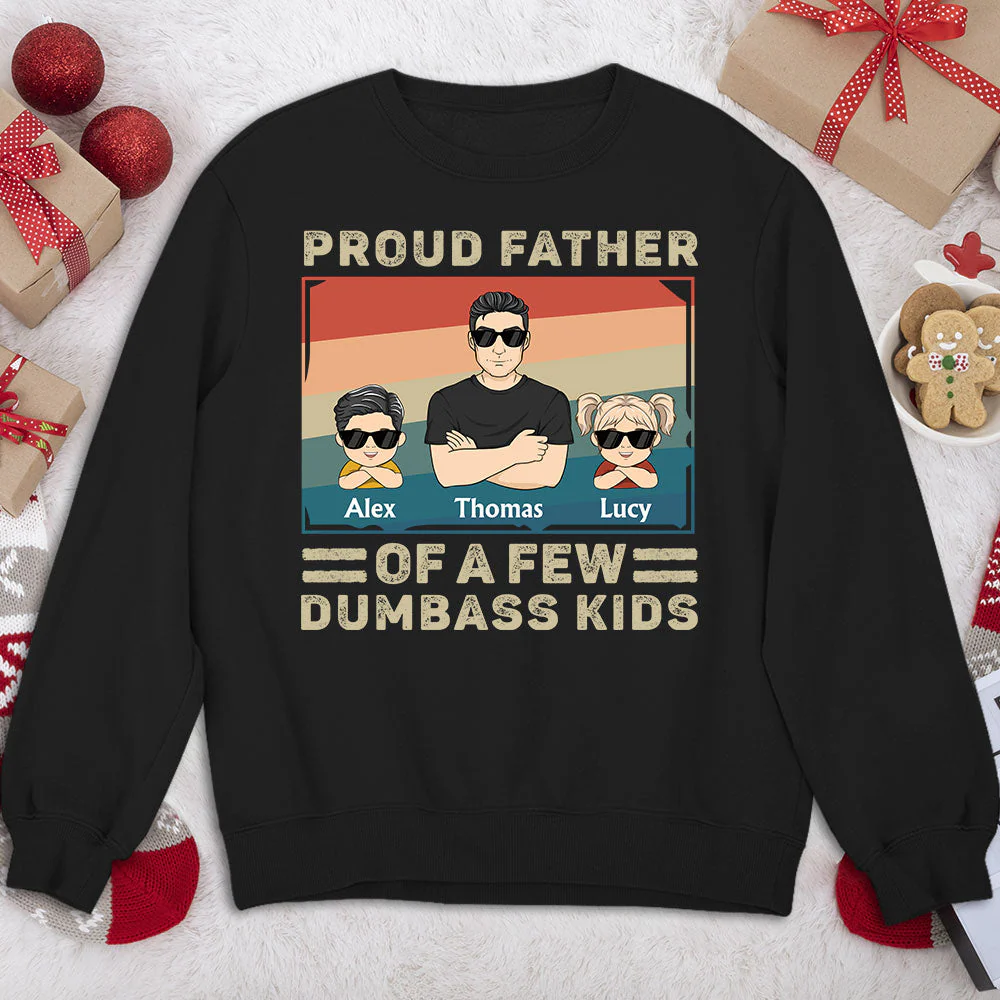 Proud Father Of A Few Baby - Personalized Custom Shirt - Image 5