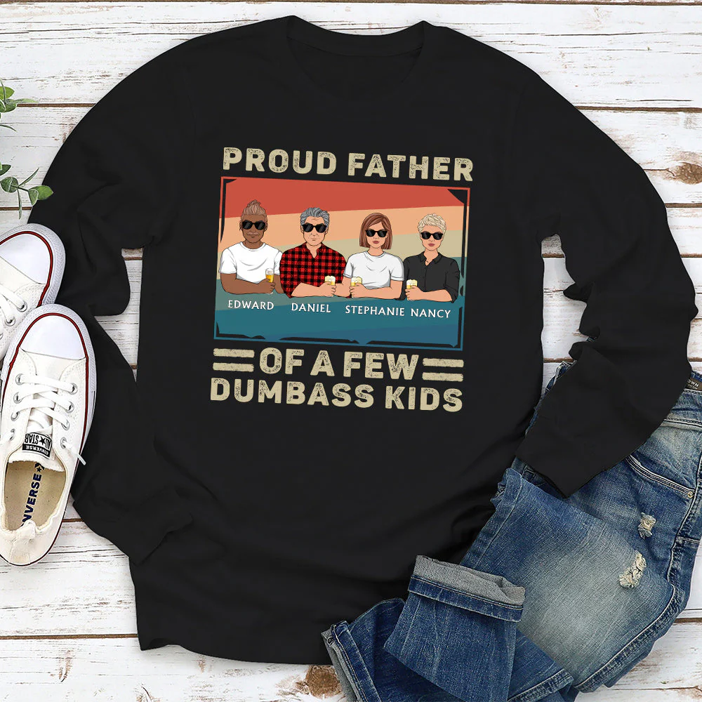 Proud Father Of A Few Kids - Personalized Custom Shirt - Image 2
