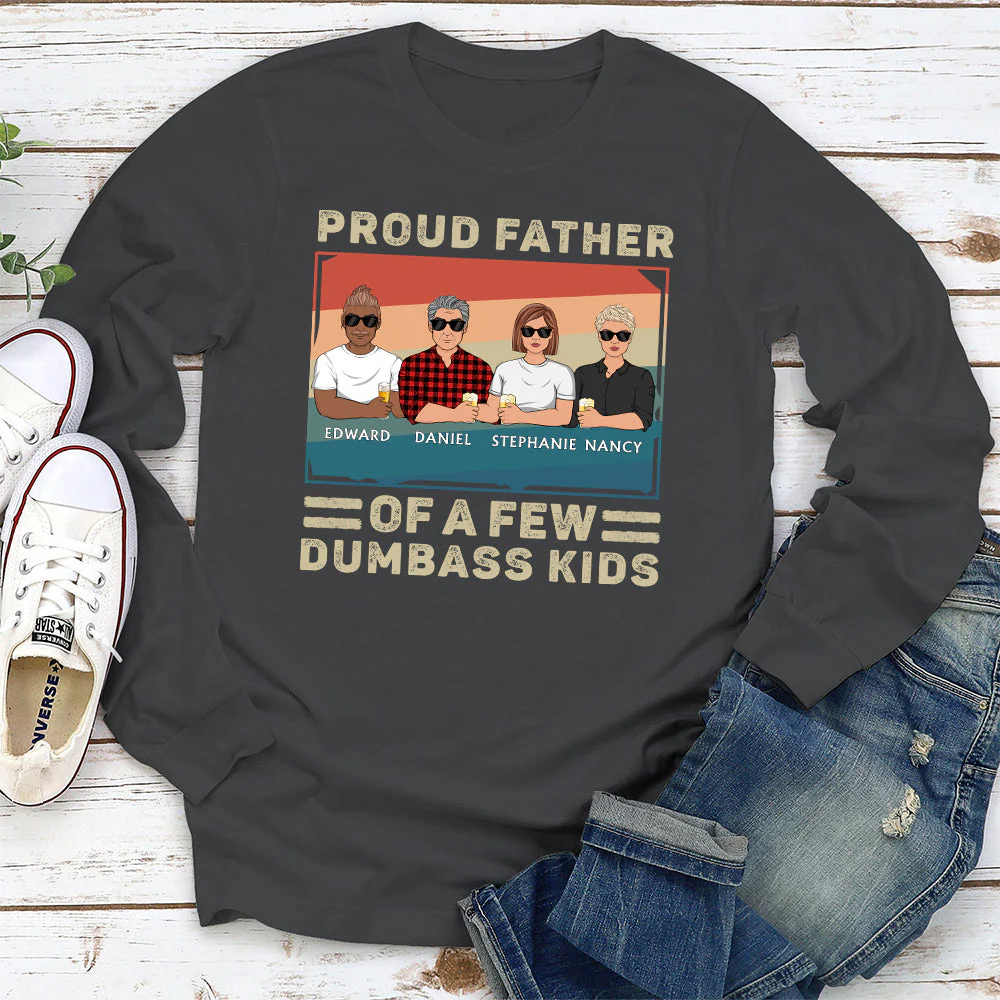 Proud Father Of A Few Kids - Personalized Custom Shirt - Image 3