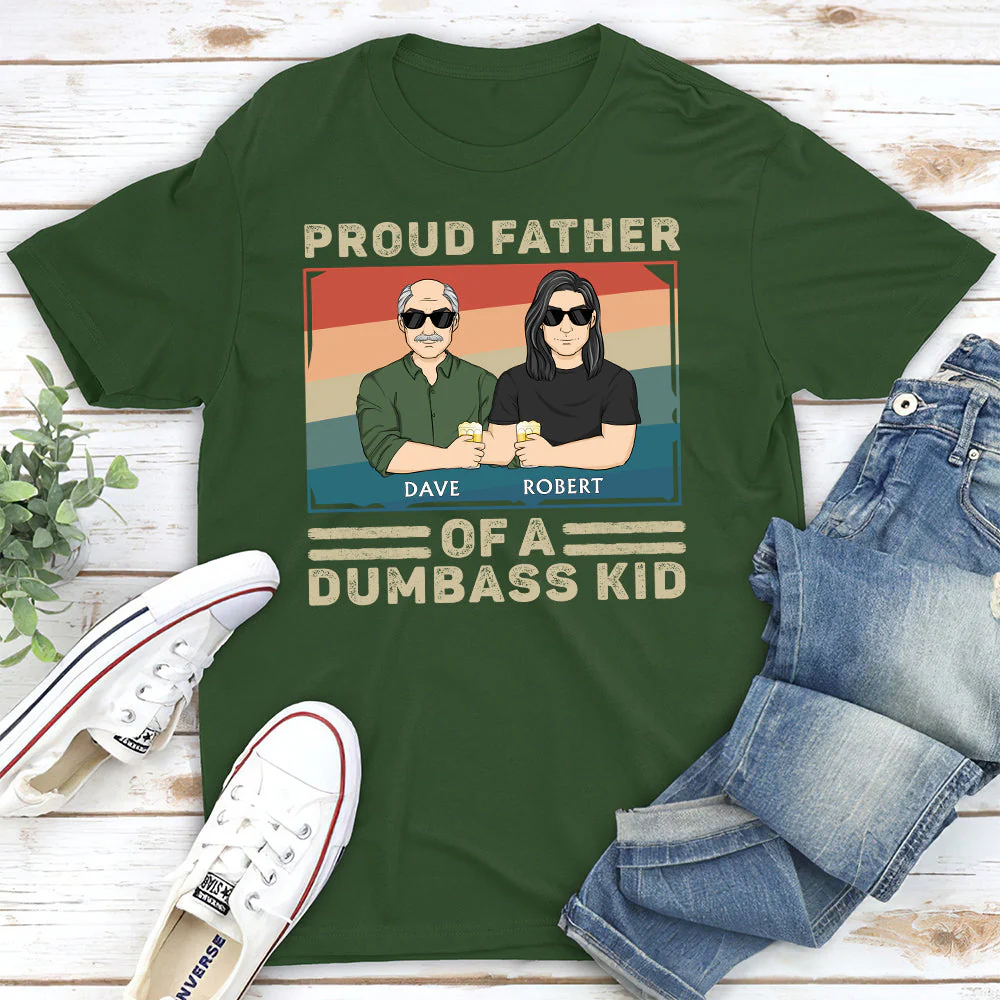Proud Father Of A Few Kids - Personalized Custom Shirt - Image 4