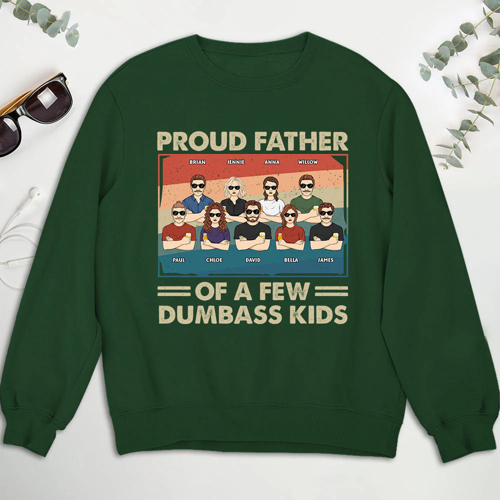 Proud Father Of A Few - Personalized Custom Sweatshirt - Image 2