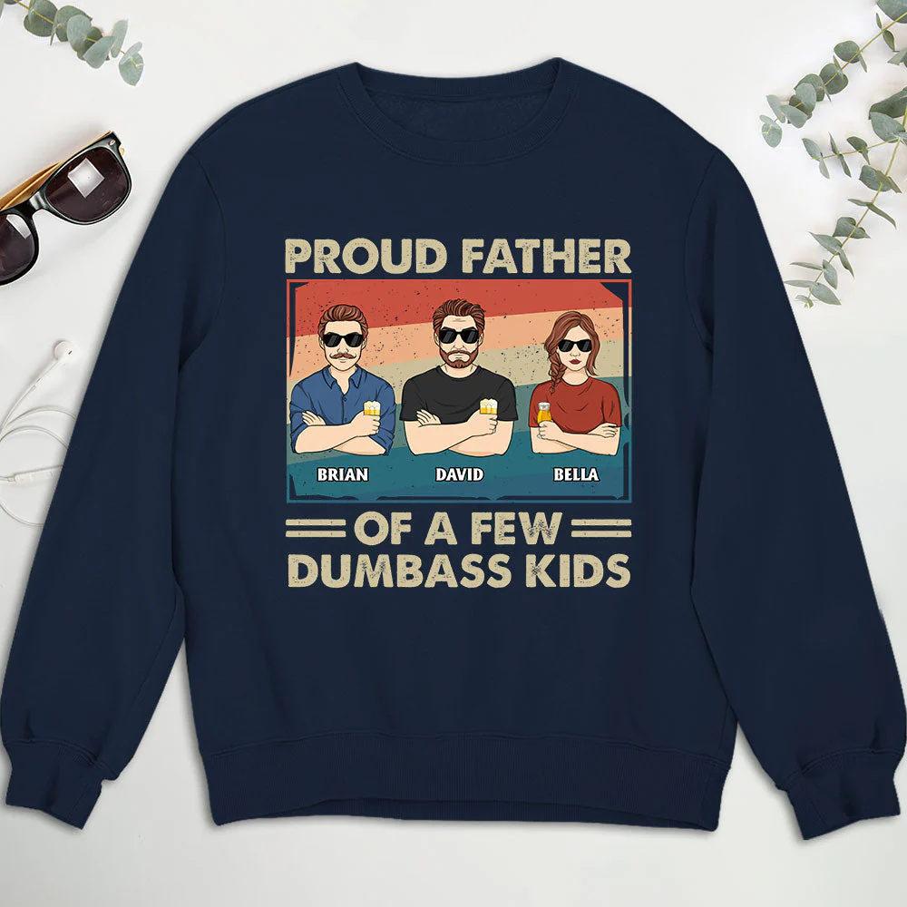 Proud Father Of A Few - Personalized Custom Sweatshirt - Image 5