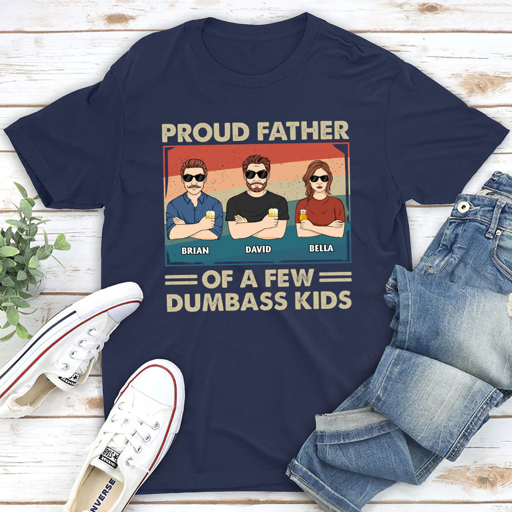 Proud Father Of A Few - Personalized Custom Unisex T-shirt - Image 5