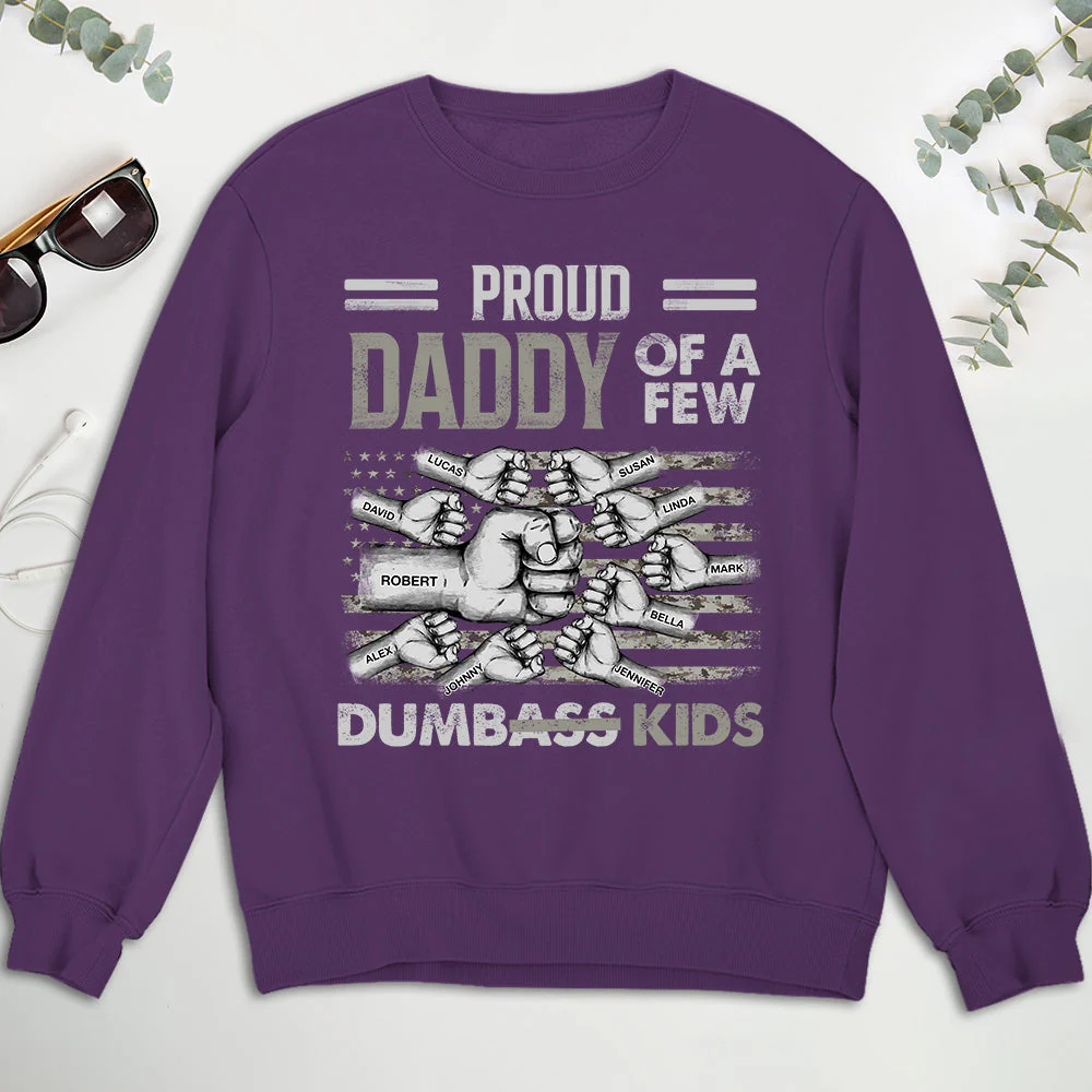 Proud Father Of Kids - Personalized Custom Shirt - Image 5