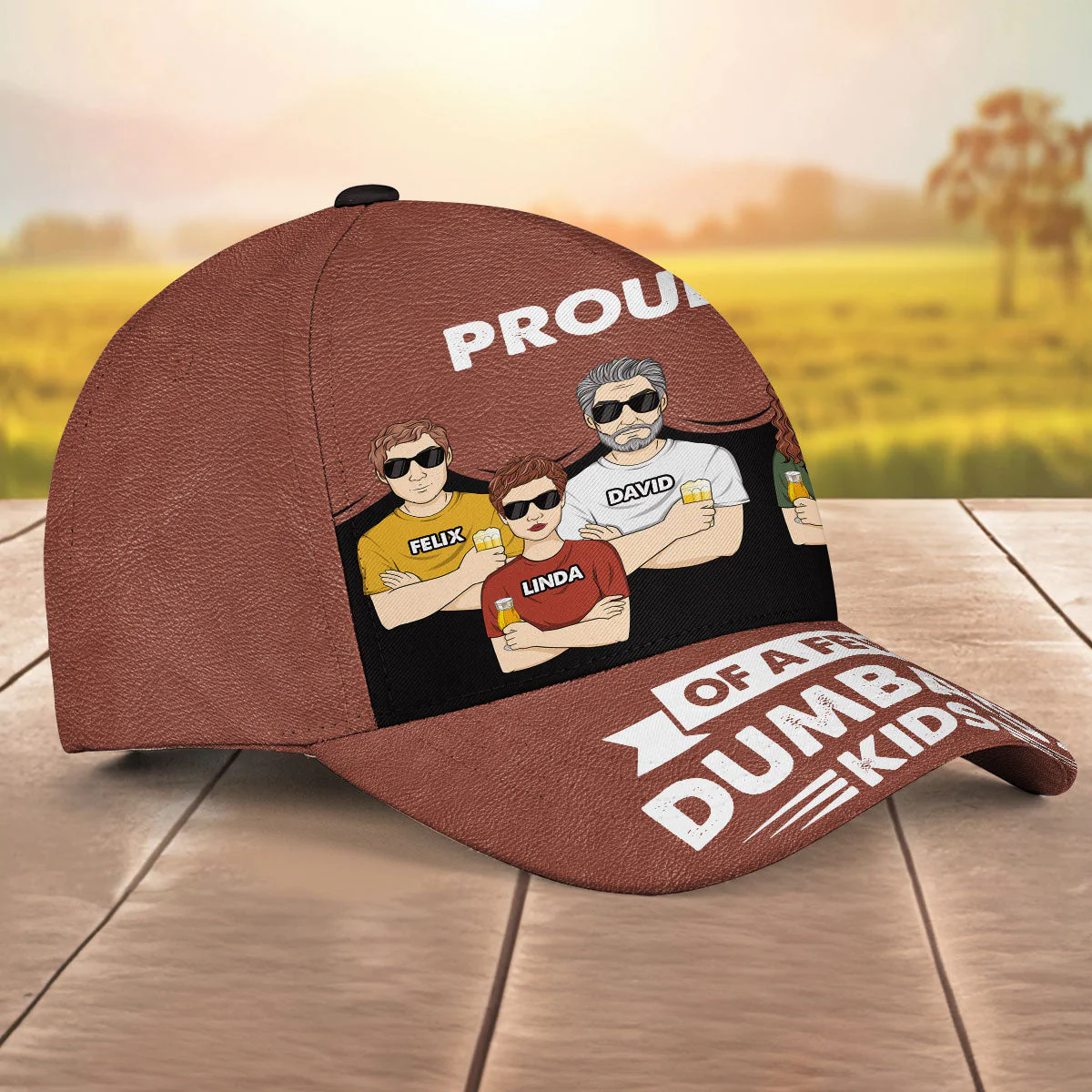 Proud Father - Personalized Classic Cap - Image 4