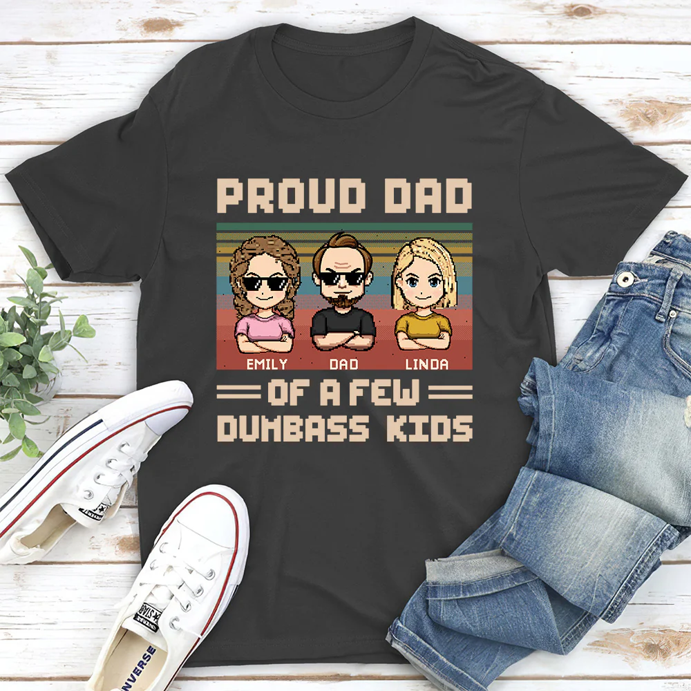 Proud Dad Of A Few Kids - Personalized Custom Shirt - Image 3