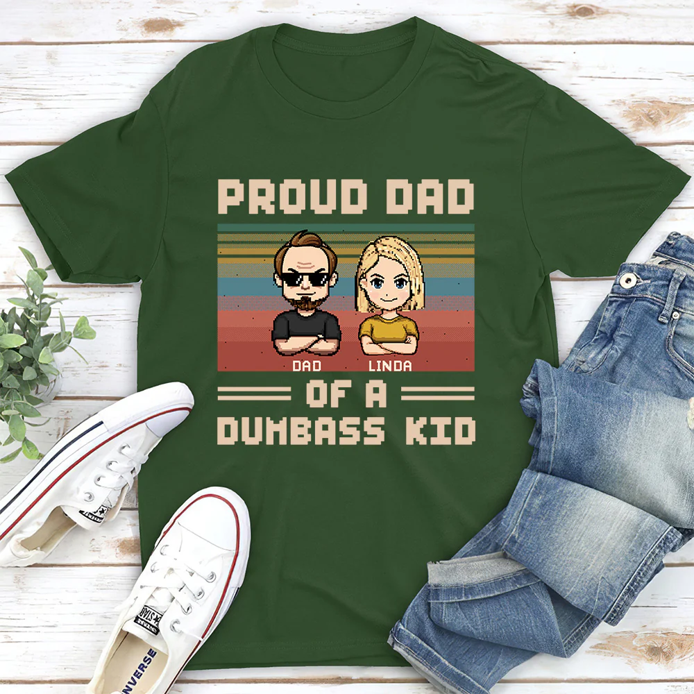 Proud Dad Of A Few Kids - Personalized Custom Shirt - Image 4