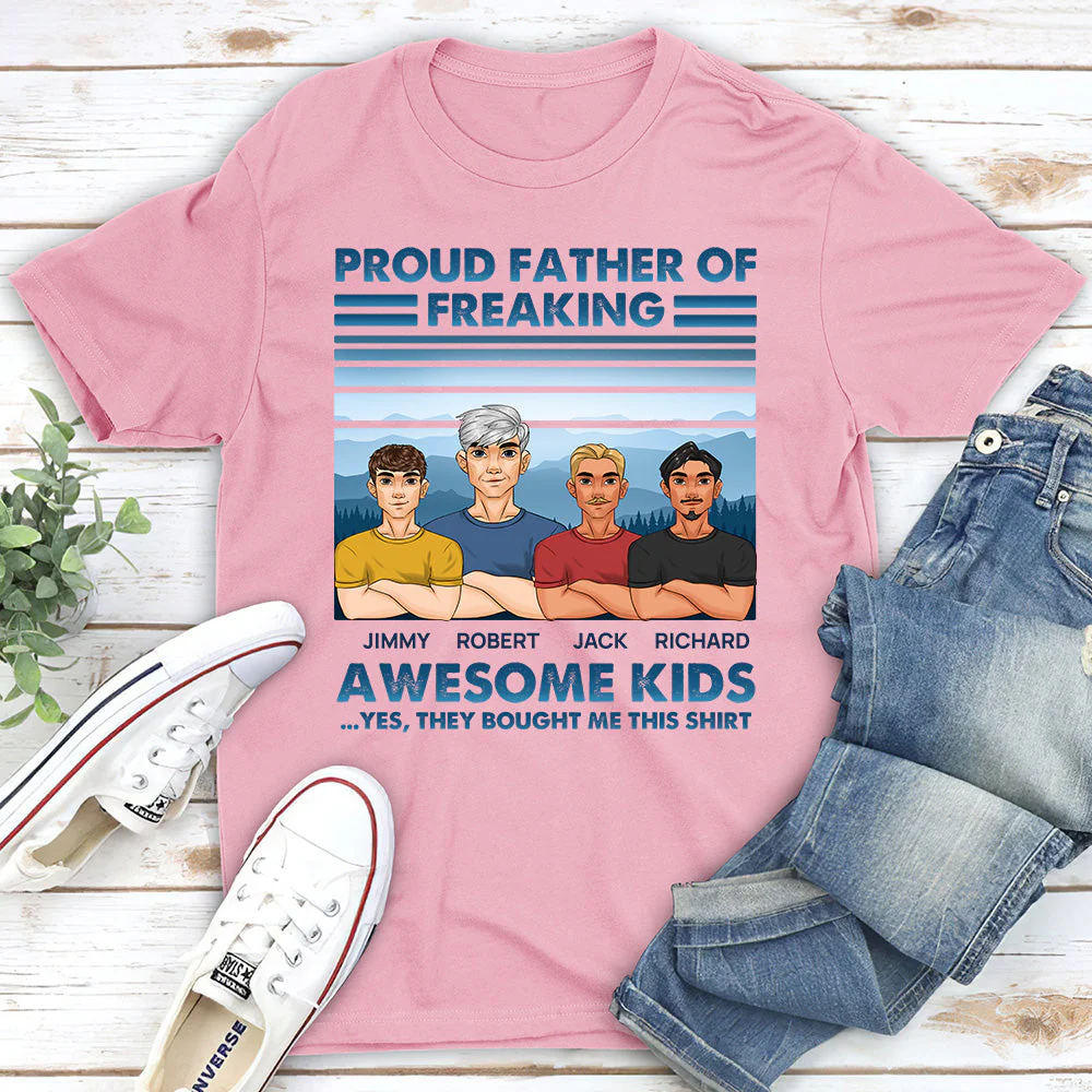 Proud Father - Personalized Custom Shirt - Image 3