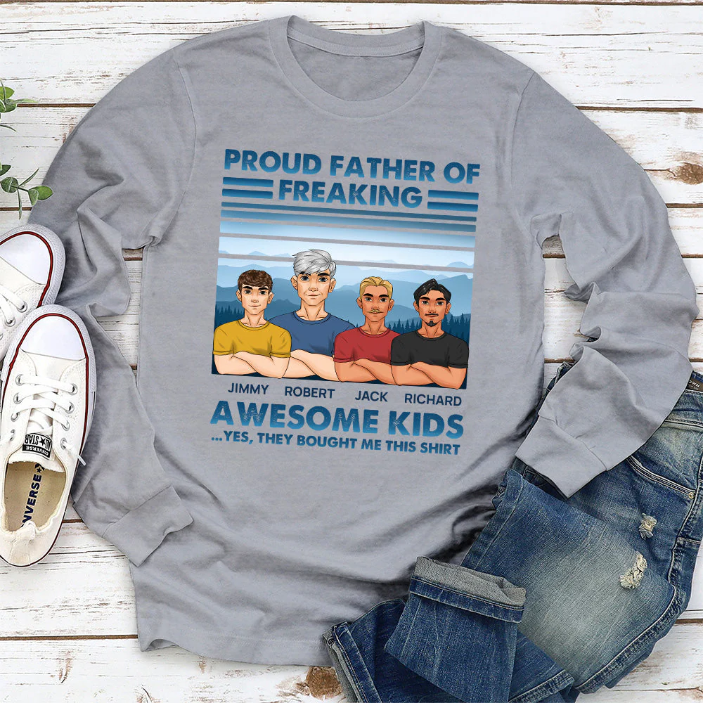 Proud Father - Personalized Custom Shirt - Image 4
