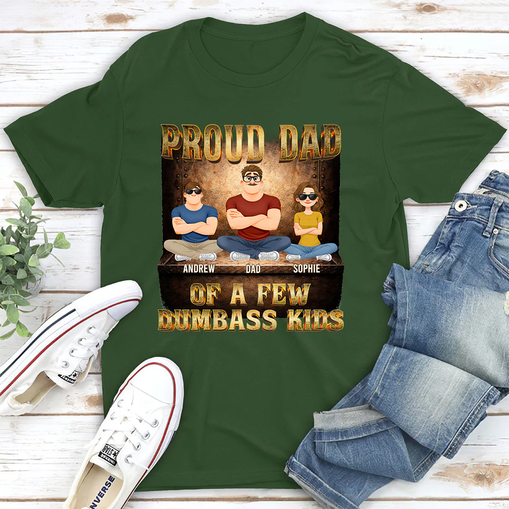 Proud Father Vibes - Personalized Custom Shirt - Image 2