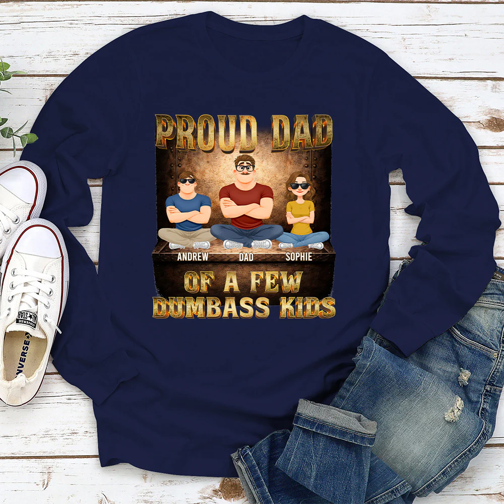 Proud Father Vibes - Personalized Custom Shirt - Image 3