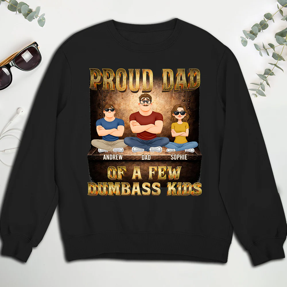 Proud Father Vibes - Personalized Custom Shirt - Image 5