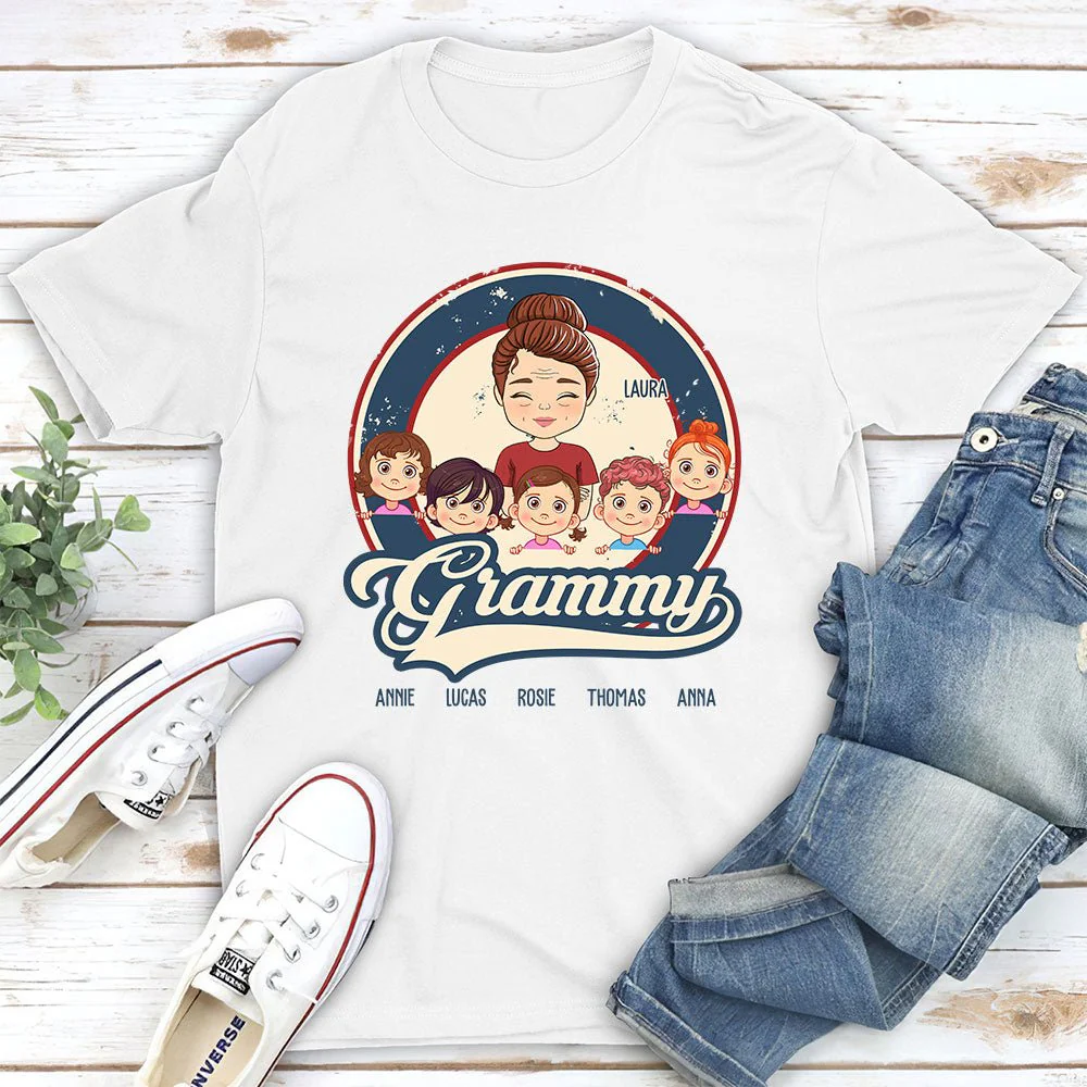 Proud Grandma - Personalized Custom Unisex T-shirt - Image 4