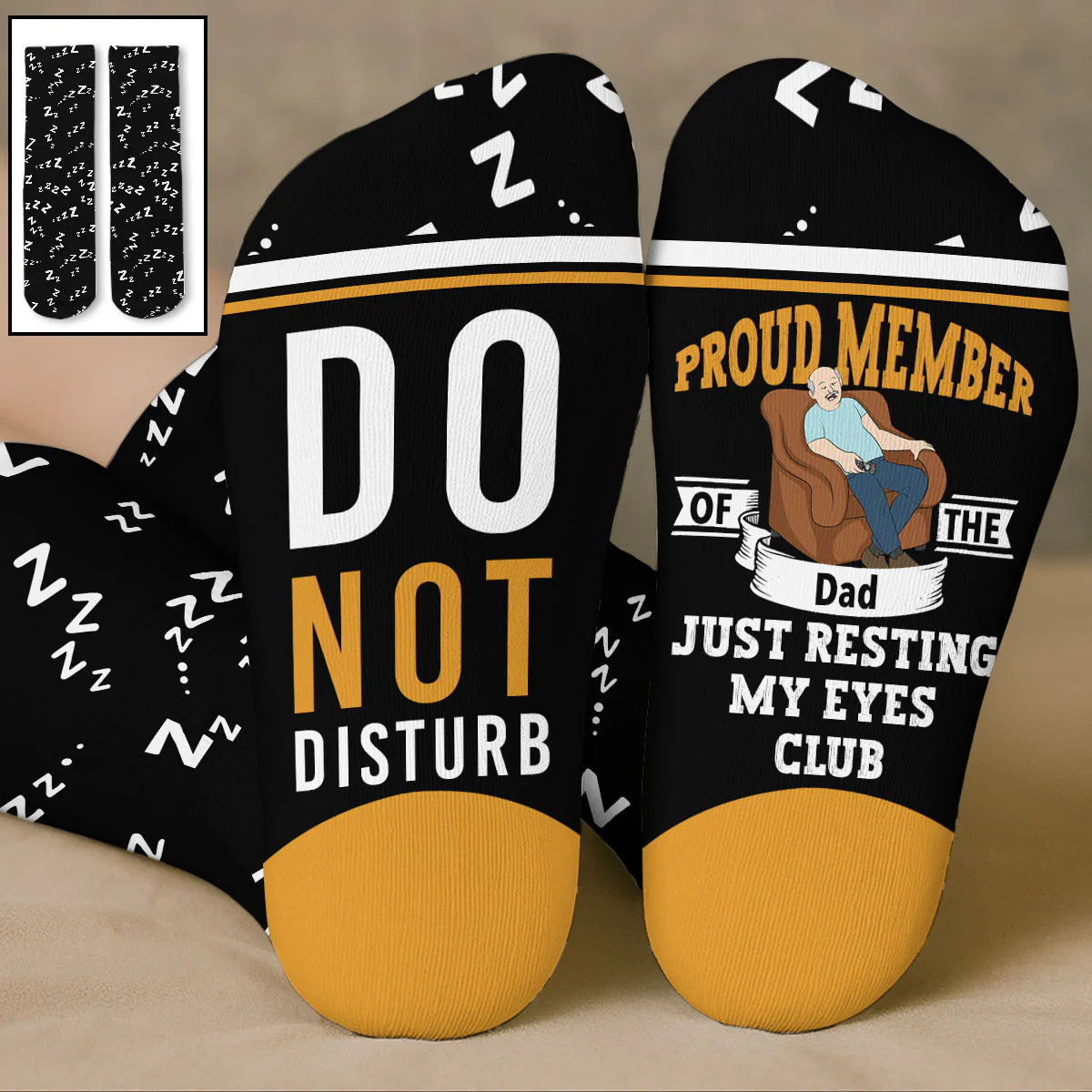Proud Member Nap Time Club - Personalized Custom Crew Socks