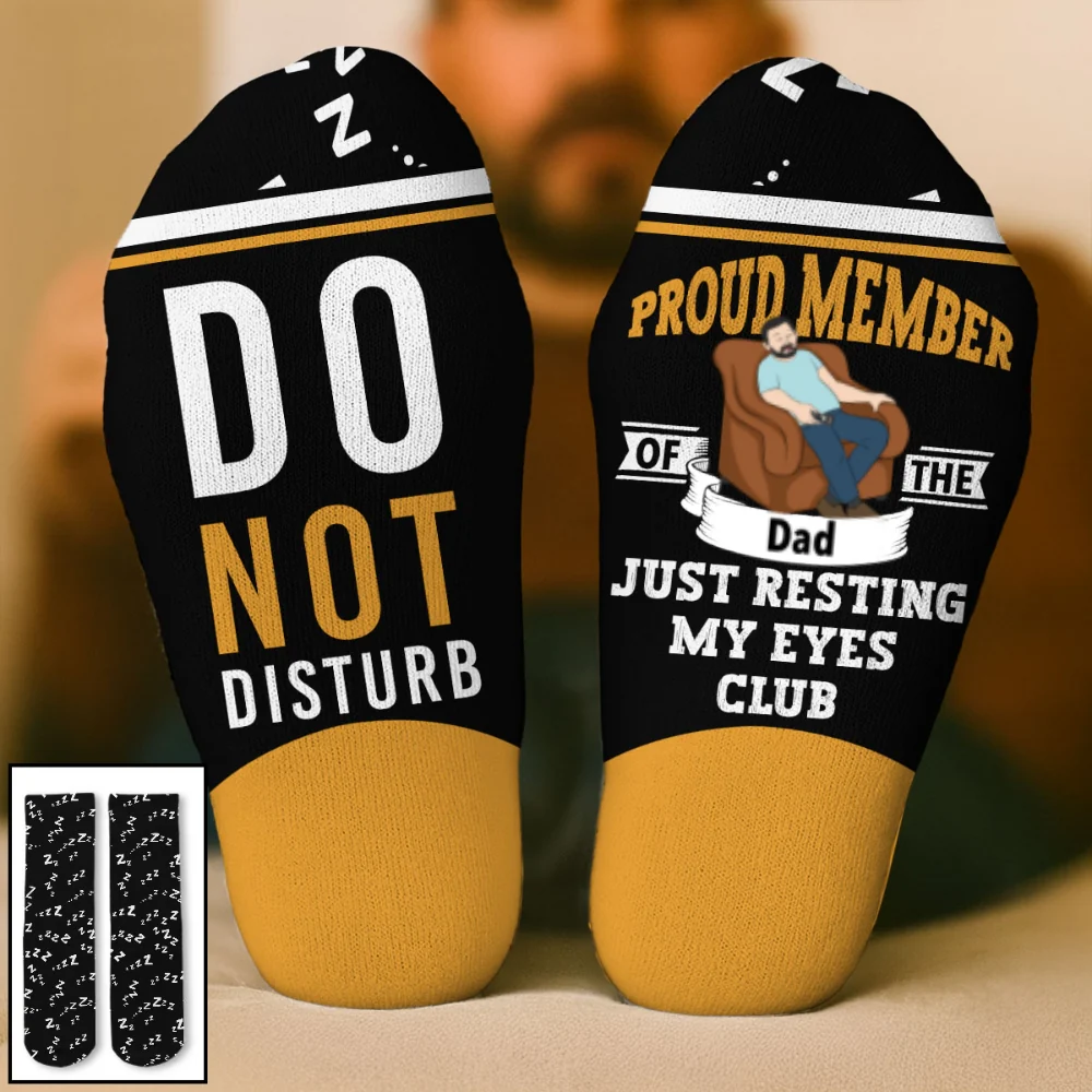 Proud Member Nap Time Club - Personalized Custom Crew Socks - Image 7