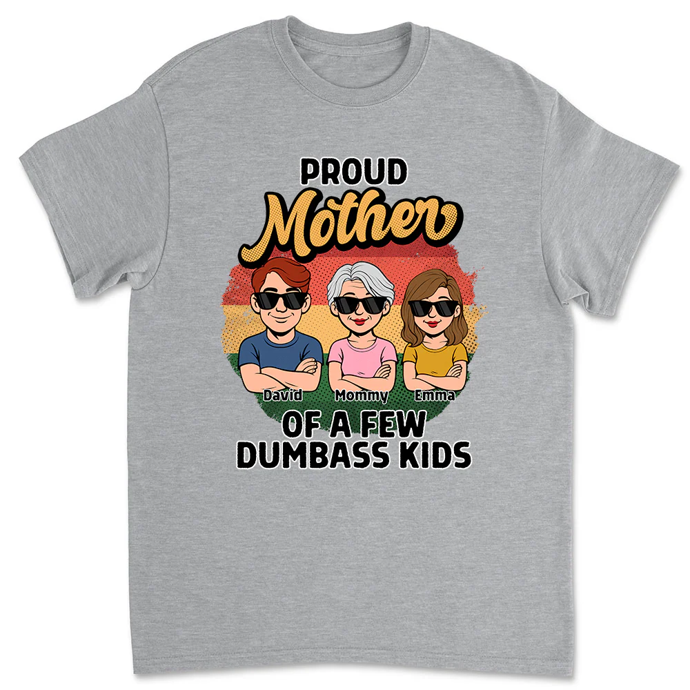 Proud Mom Of Kids - Personalized Custom Shirt