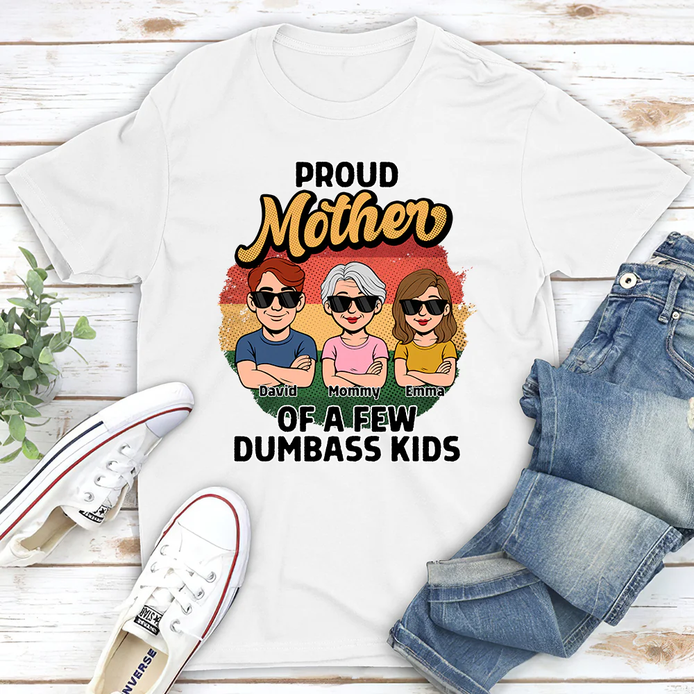 Proud Mom Of Kids - Personalized Custom Shirt - Image 2