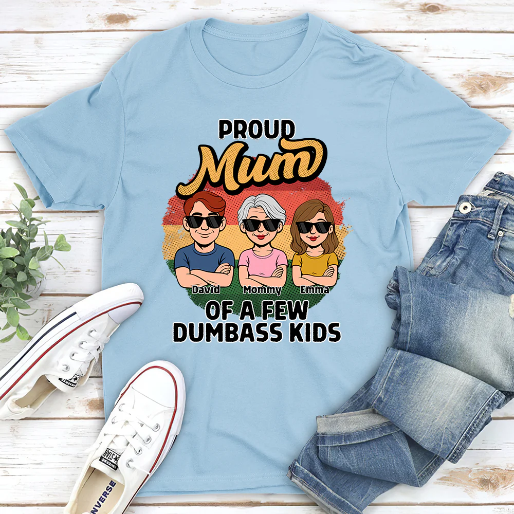 Proud Mom Of Kids - Personalized Custom Shirt - Image 3