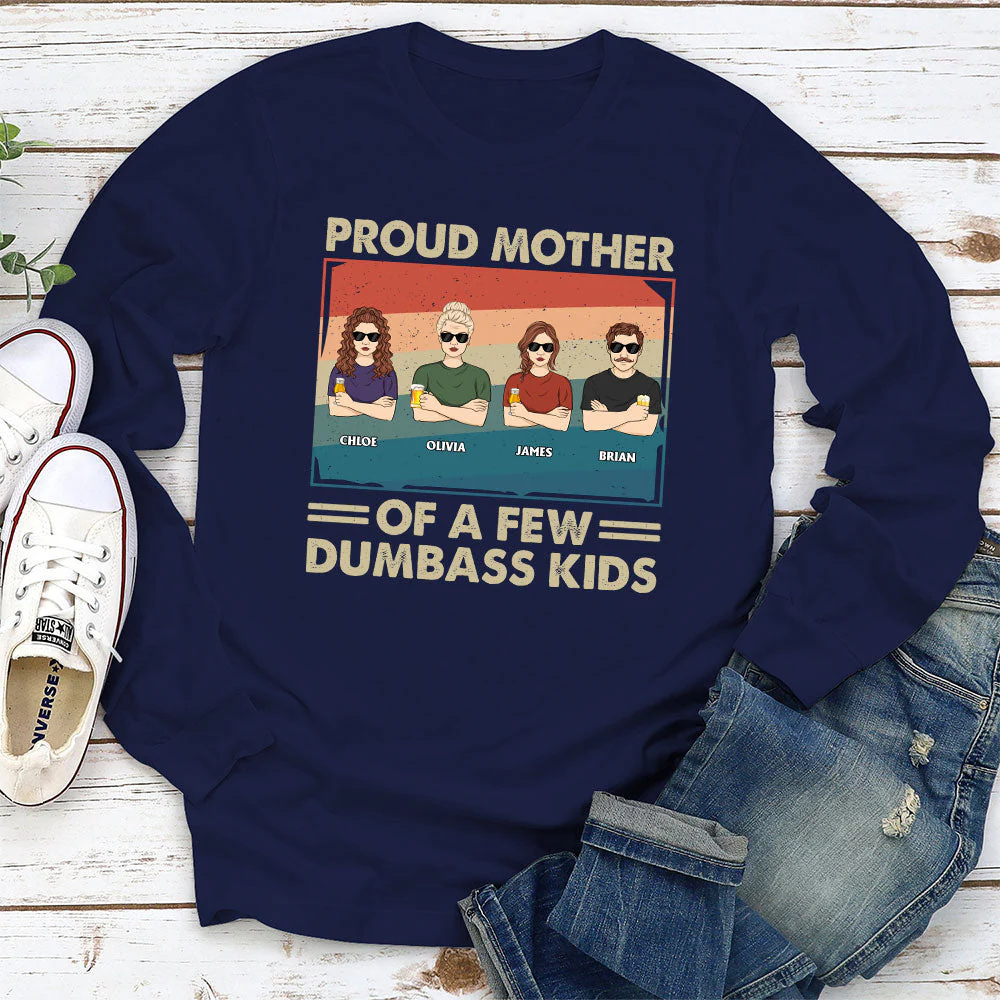 Proud Mother Of A Few Kids - Personalized Custom Long Sleeve T-shirt - Image 2