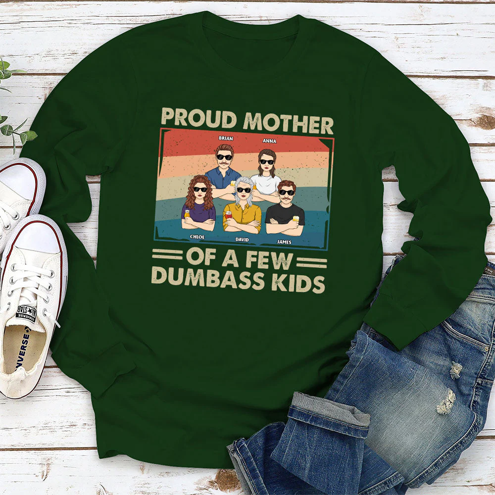 Proud Mother Of A Few Kids - Personalized Custom Long Sleeve T-shirt - Image 3