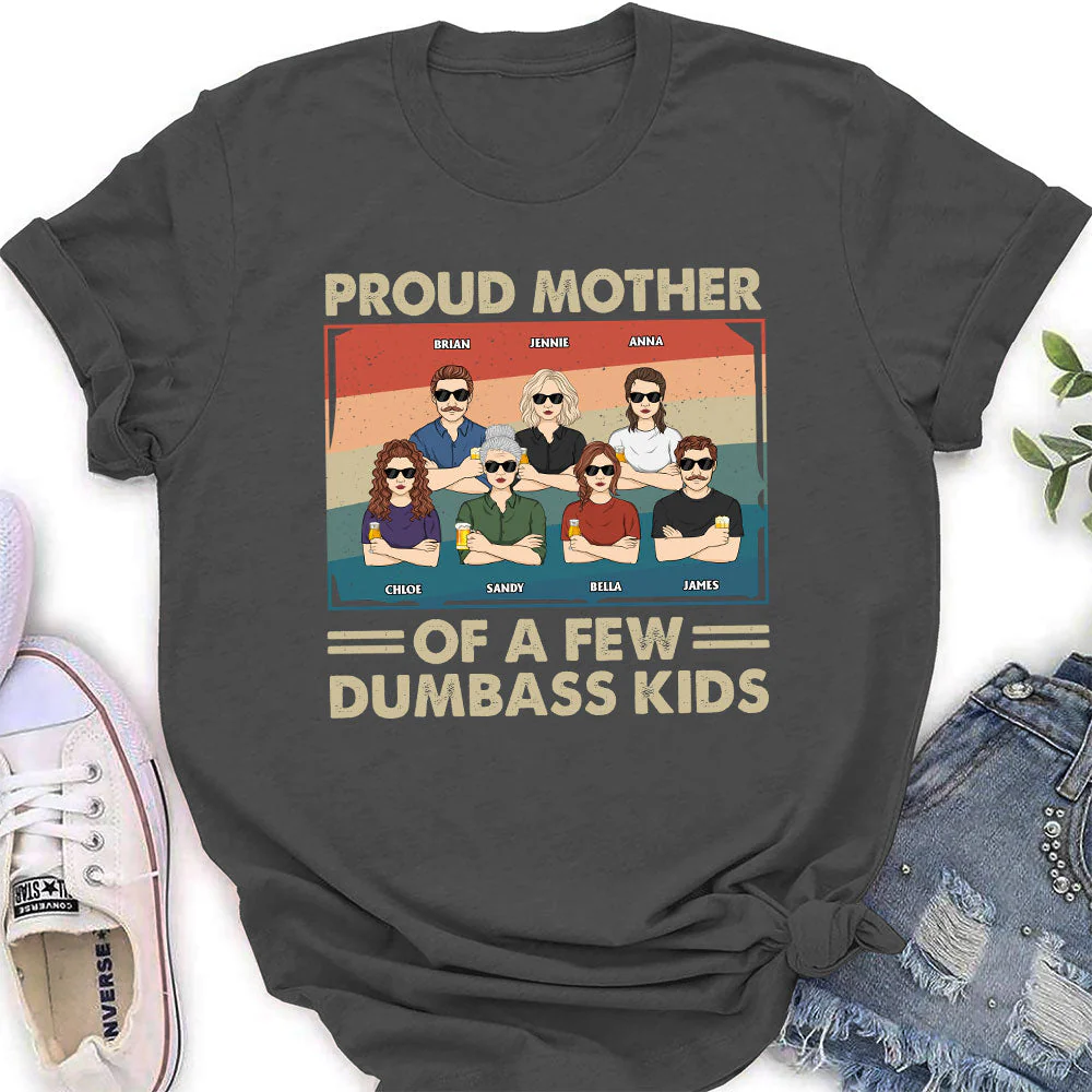 Proud Mother Of A Few Kids - Personalized Custom Women's T-shirt - Image 5