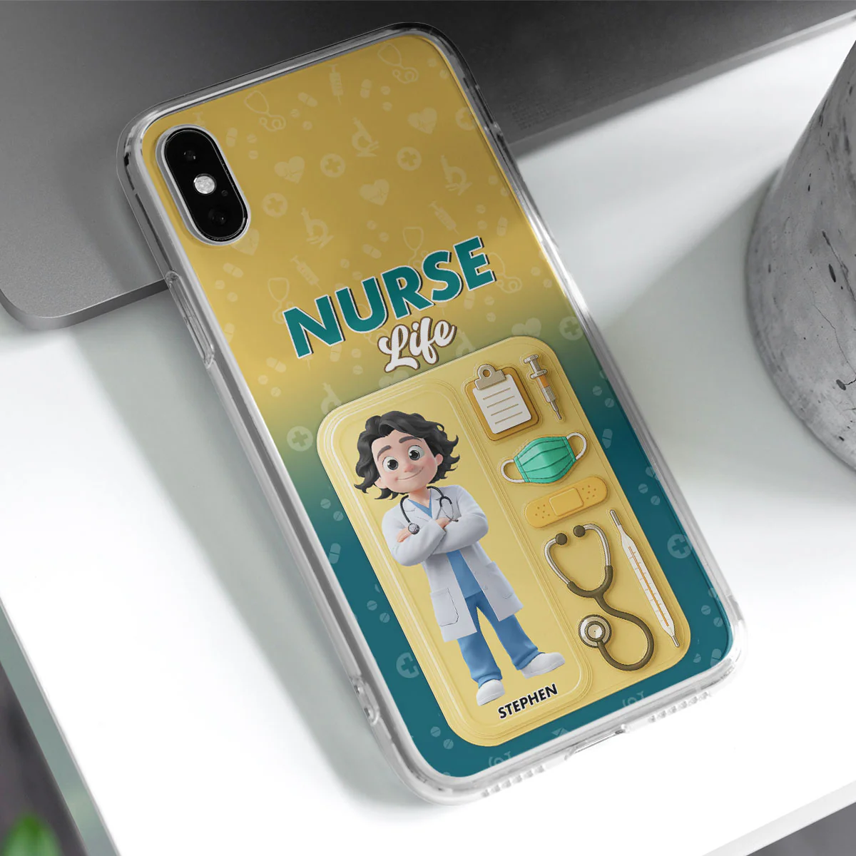 Proud Of Nurse Life - Personalized Custom Phone Case - Image 3