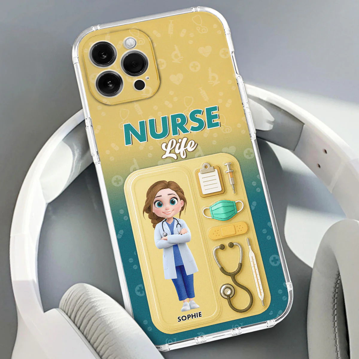Proud Of Nurse Life - Personalized Custom Phone Case - Image 4