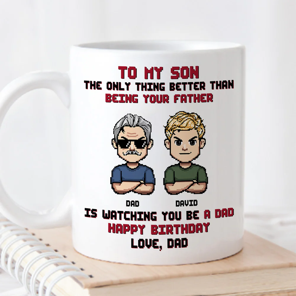 Proud Of The Man You Become - Personalized Custom Coffee Mug - Image 3