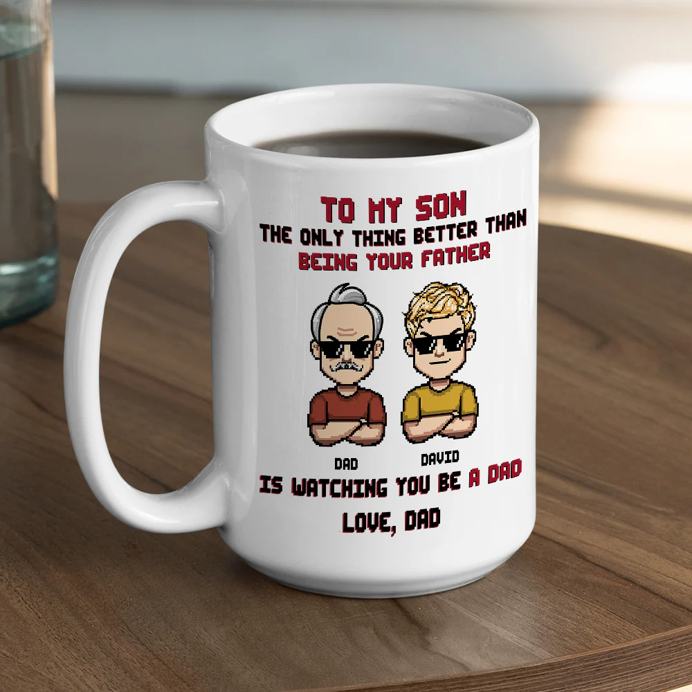 Proud Of The Man You Become - Personalized Custom Coffee Mug - Image 6