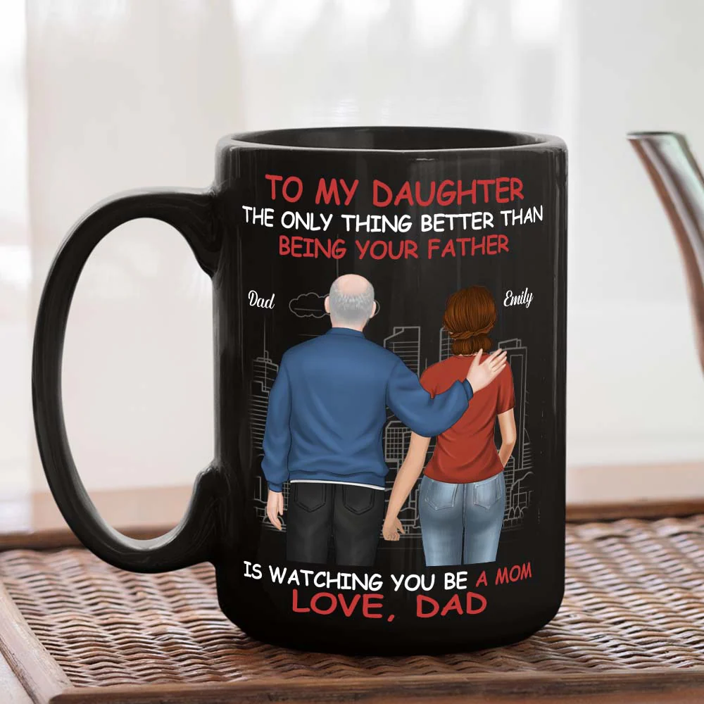 Proud Of You Daughter - Personalized Custom Coffee Mug - Image 5