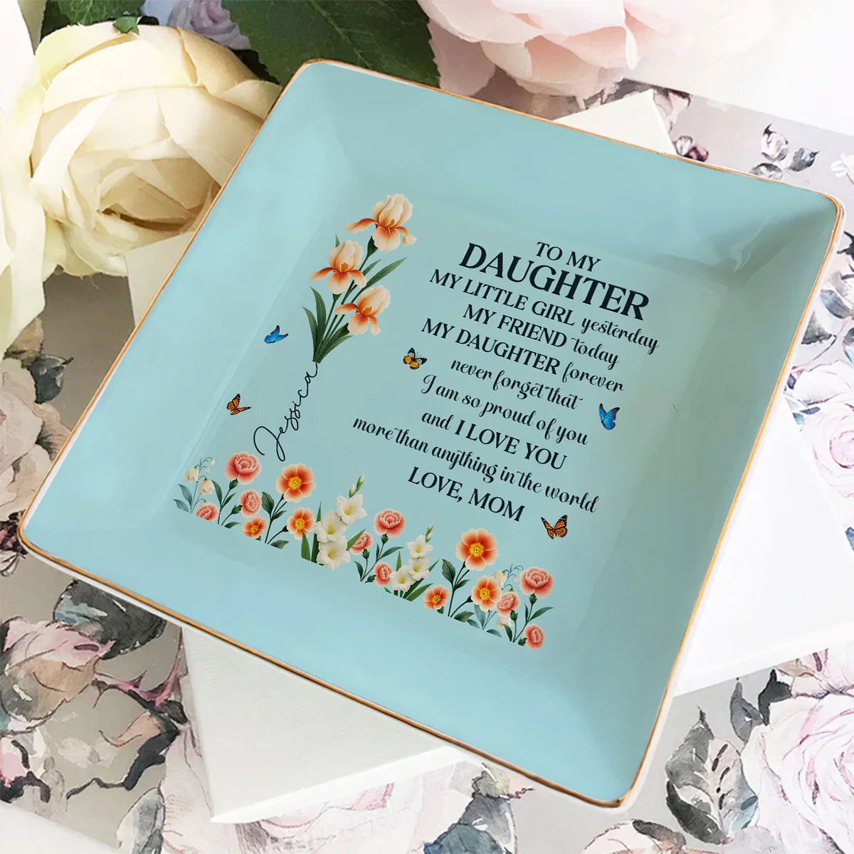 Proud Of You More Than Anything - Personalized Custom Jewelry Dish - Image 3