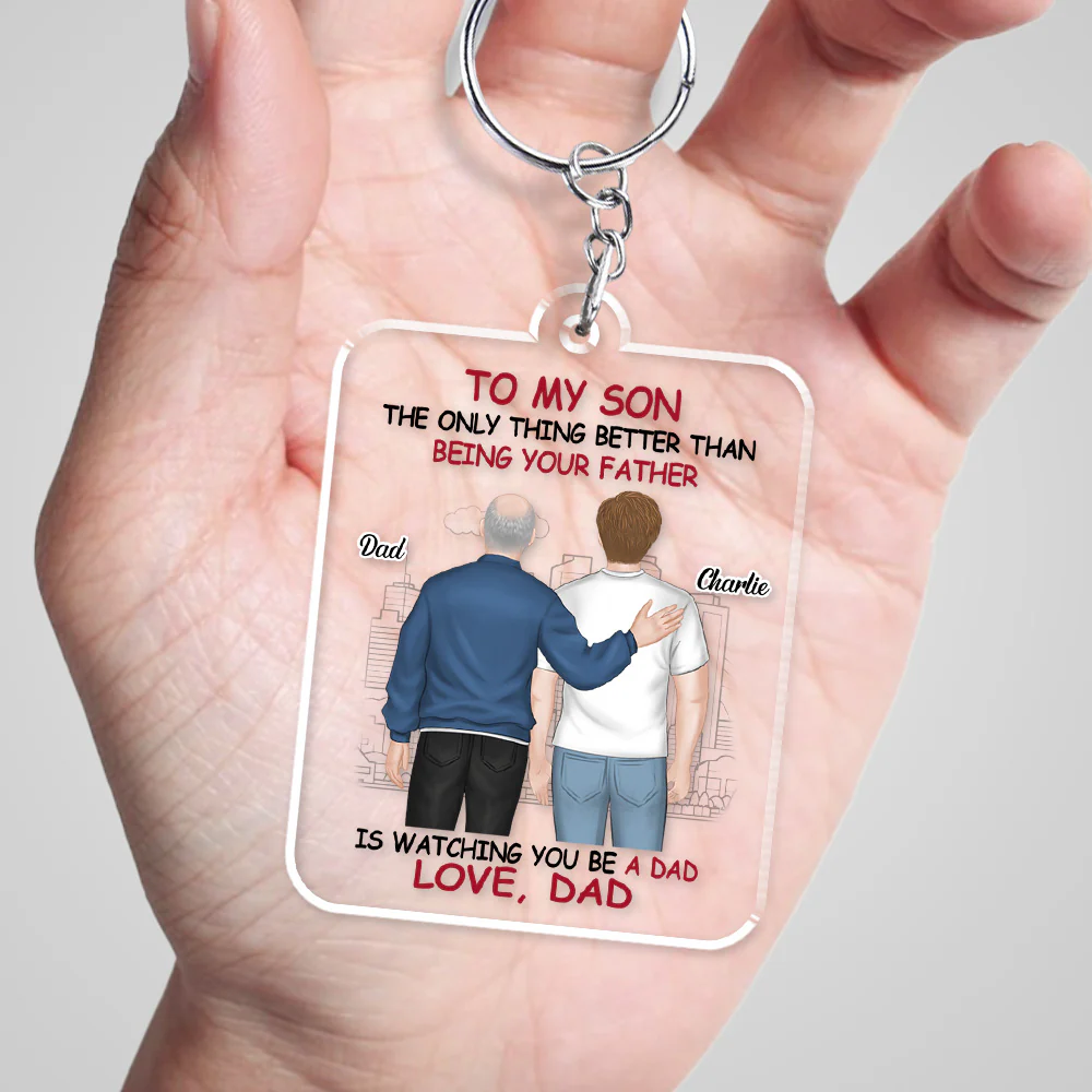 Proud Of You - Personalized Custom Acrylic Keychain - Image 2