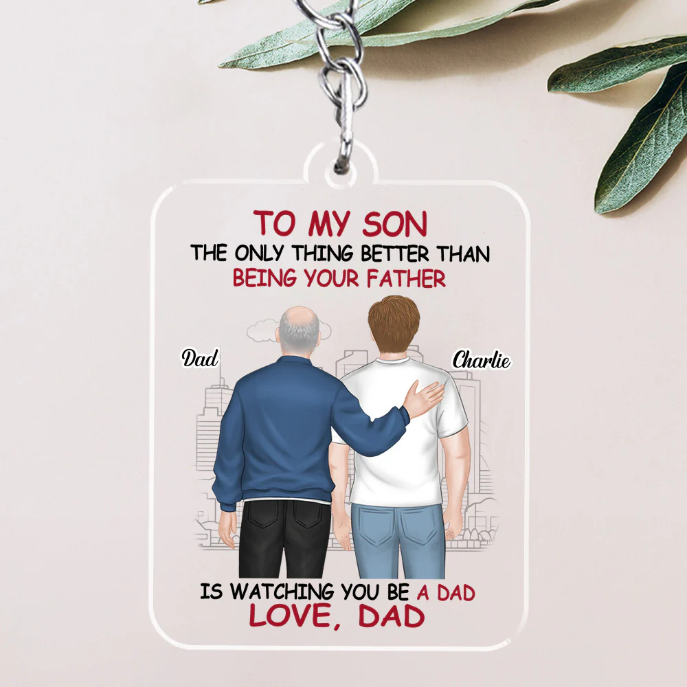 Proud Of You - Personalized Custom Acrylic Keychain - Image 3
