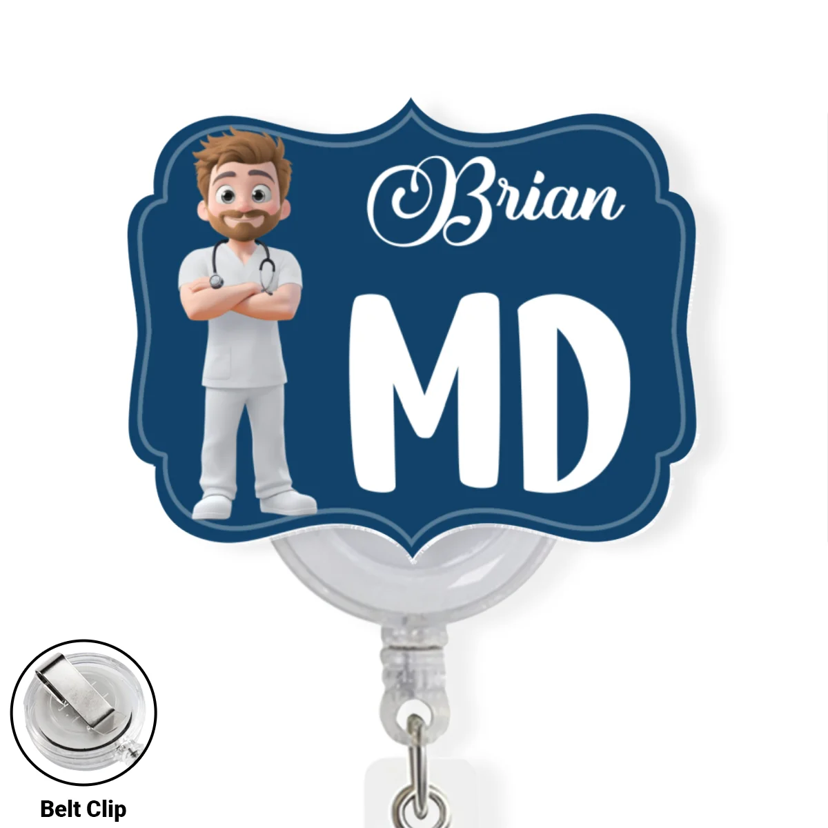 Proud To Be A Nurse - Personalized Custom Acrylic Badge Reel - Image 9