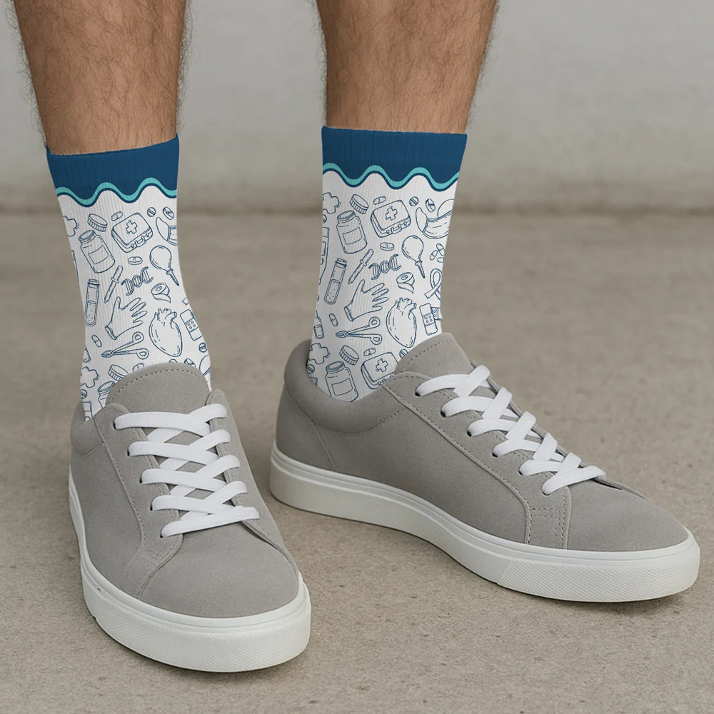 Proud To Be A Nurse - Personalized Custom Crew Socks - Image 2
