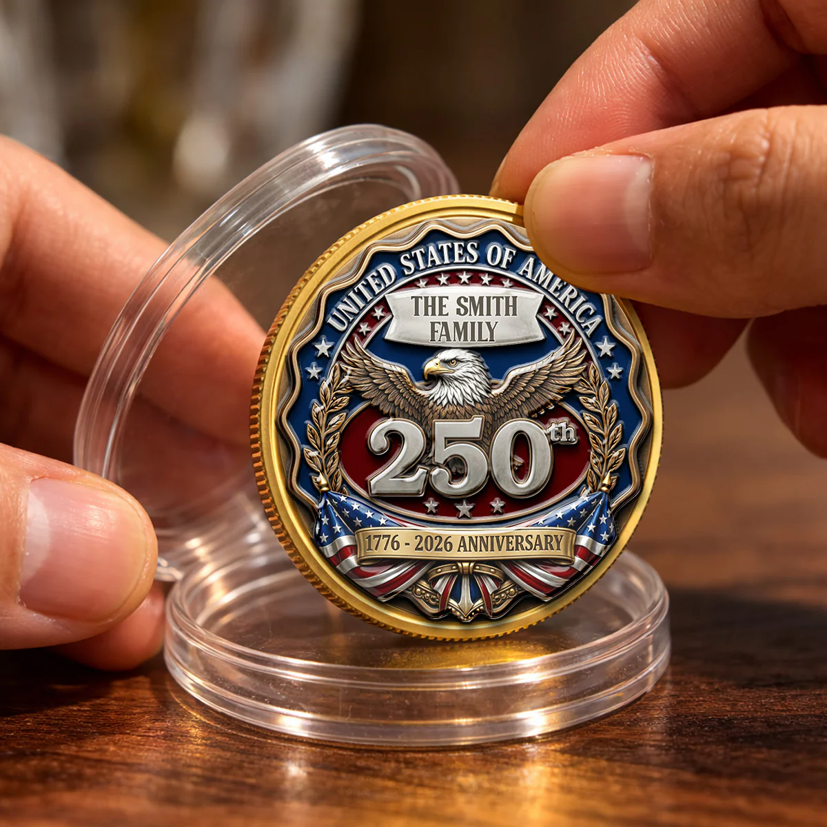 Proud To Be American - Personalized Custom Commemorative Keepsake Coin - Image 4
