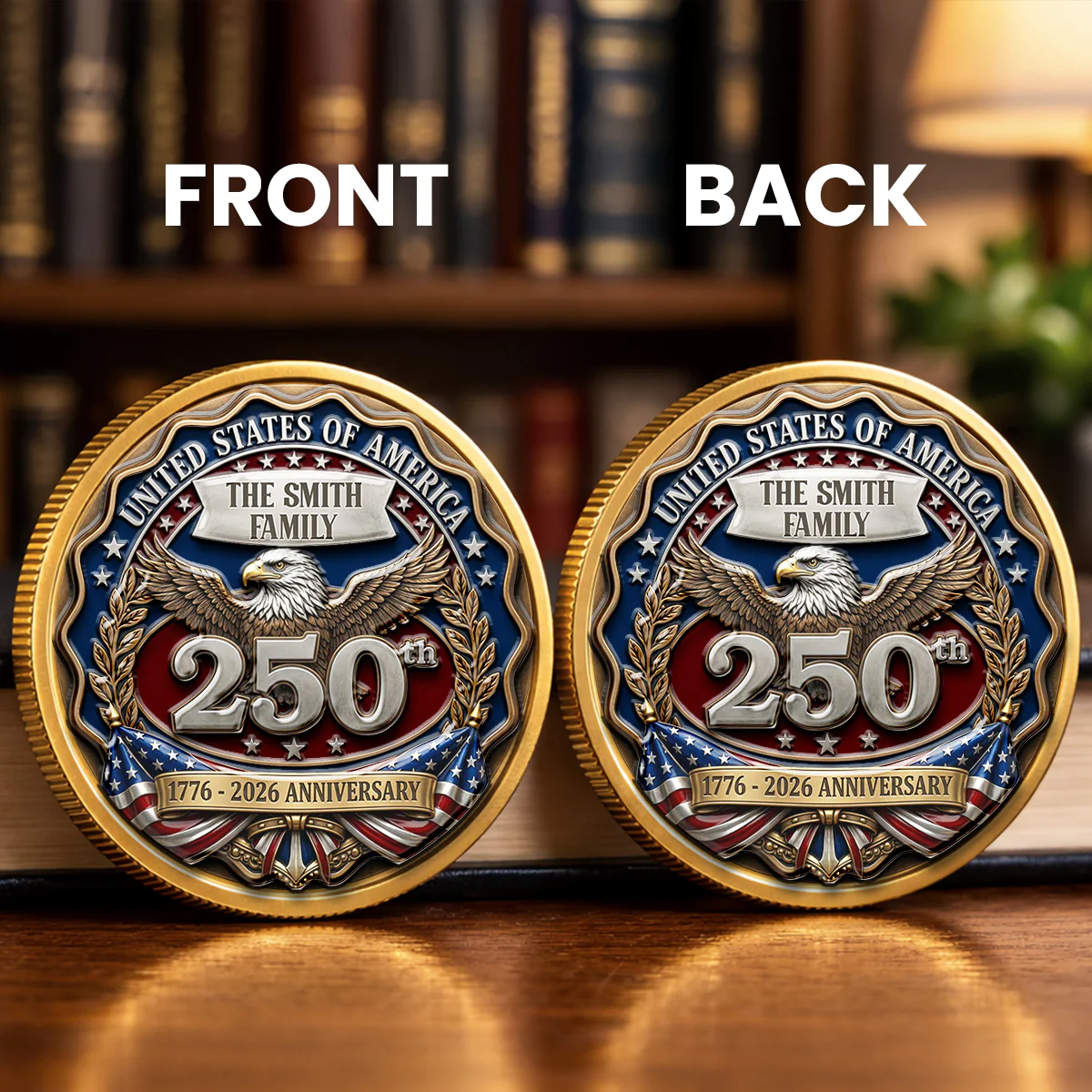 Proud To Be American - Personalized Custom Commemorative Keepsake Coin - Image 5