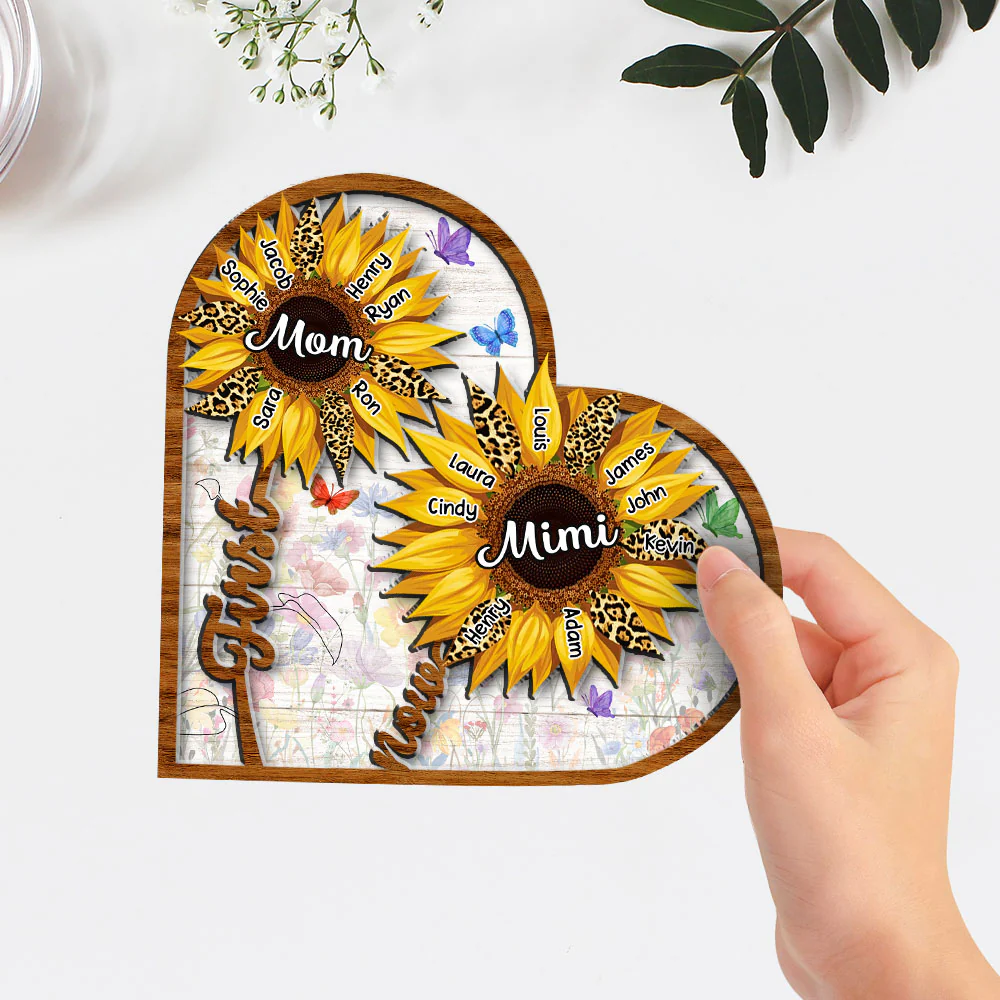 Proud To Be Mom And Grandma - Personalized Custom Wooden Plaque - Image 2