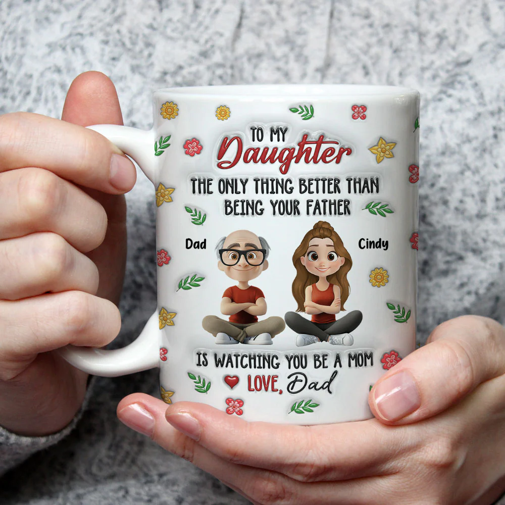 Proud To Be Your Dad - Personalized Custom 3D Inflated Effect Mug - Image 3