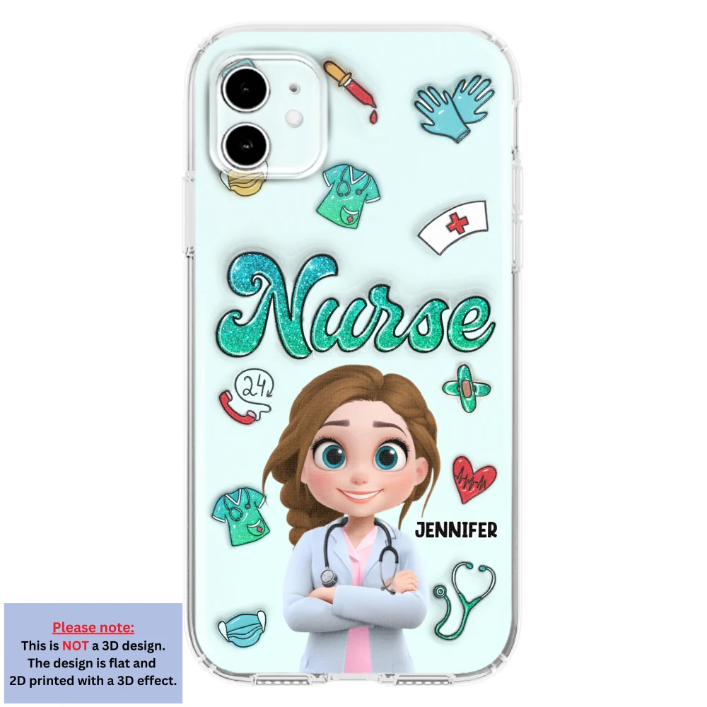 Proud To Nurse Life - Personalized Custom 3D Inflated Effect Phone Case - Image 10