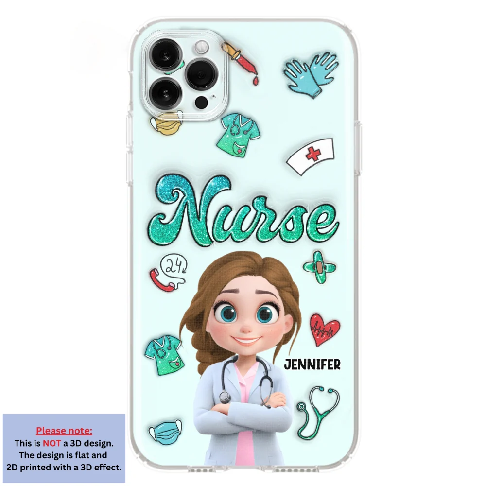 Proud To Nurse Life - Personalized Custom 3D Inflated Effect Phone Case - Image 14