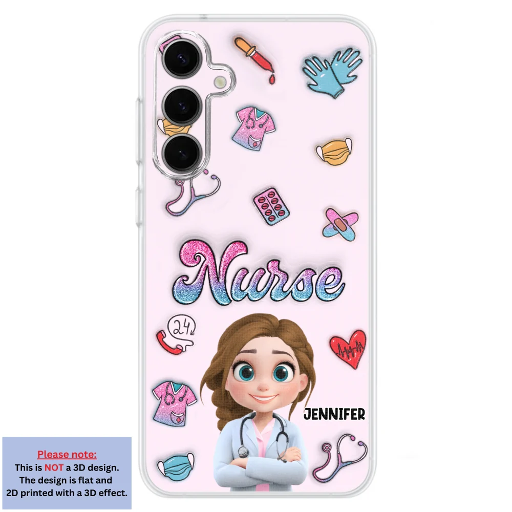 Proud To Nurse Life - Personalized Custom 3D Inflated Effect Phone Case - Image 30