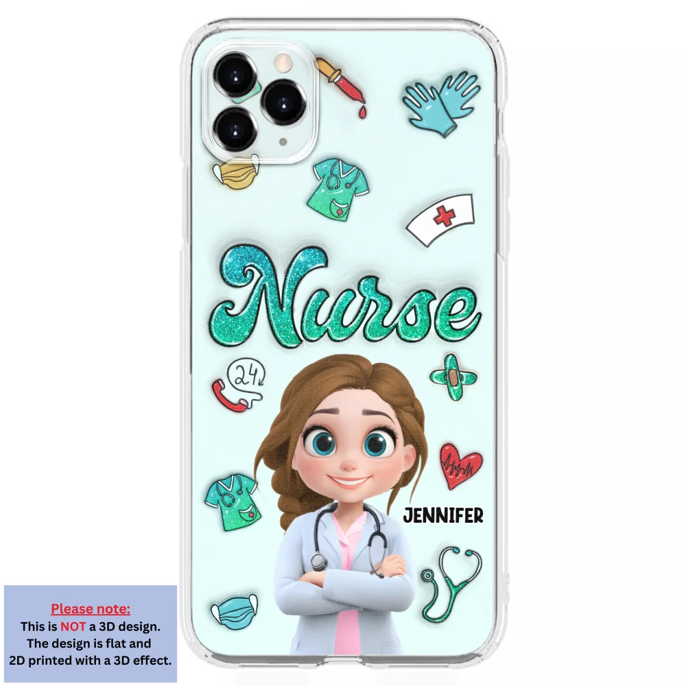 Proud To Nurse Life - Personalized Custom 3D Inflated Effect Phone Case - Image 8