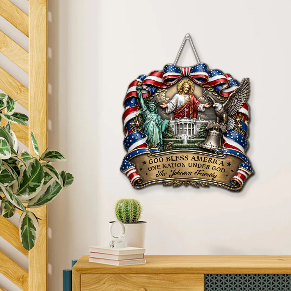 Proud To Serve Our Lord - Personalized Custom Wood Sign - Image 4
