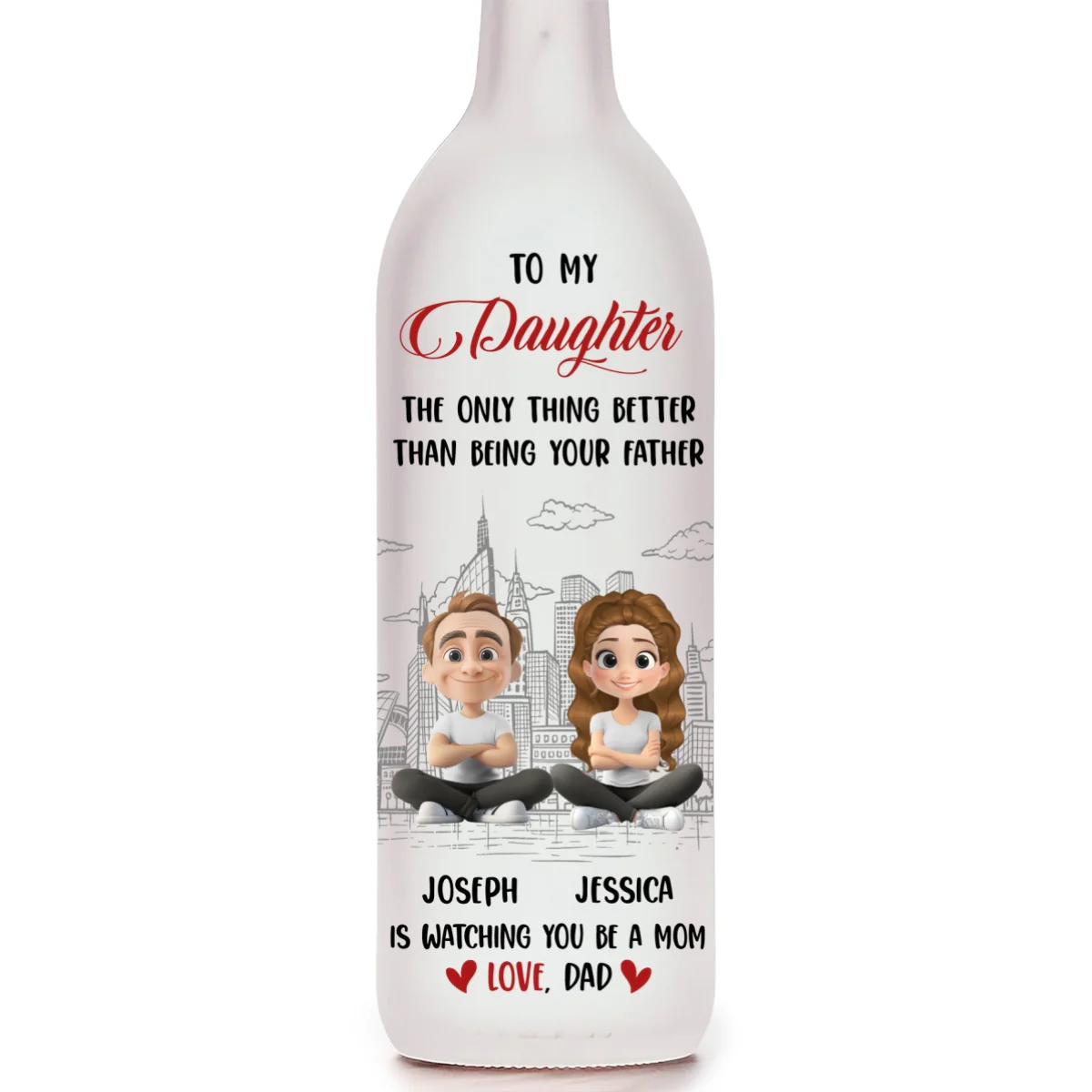 Proud To Watch You Being Mom - Personalized Custom Bottle Lamp - Image 7